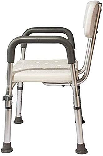Scaune de baie Fehun, scaun pentru scaune pentru scaune pentru baie - reglabil înălțime - cu cotiere - aluminiu ușor - difuzor