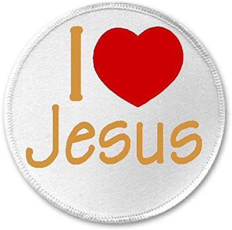 Îl iubesc pe Iisus - 3 Circle Sew/Fier pe Patch Religie creștin religios