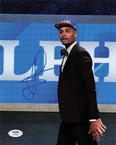 Timothe Luwawu -Cabarrot a semnat 8x10 Fotografie PSA/ADN Philadelphia 76ers Autographated - Fotografii NBA autografate