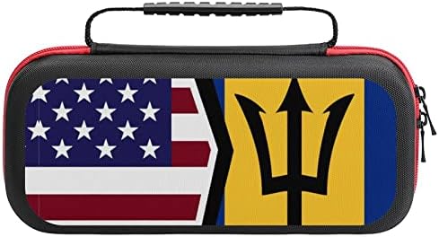 American și Barbados Steagul Carcasă pentru depozitare Bag de depozitare Punga de călătorie pentru accesorii și jocuri