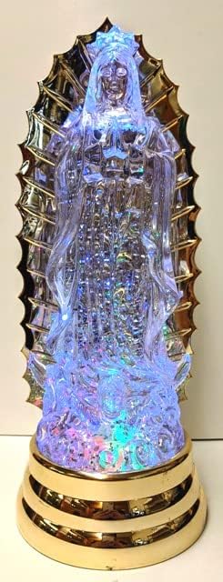 Dynasty Cadou nou de 14 Guadalupe Tri-Color Luminat Swirl Battering Battering LED LED Figurină acrilică LD-2705
