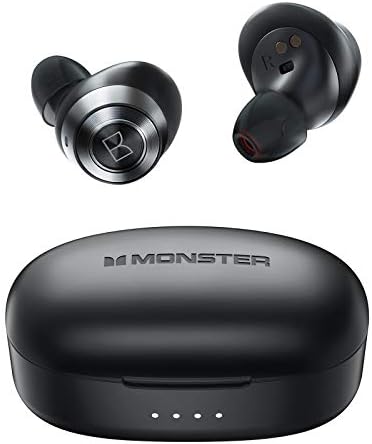 Căști fără fir Monster, încărcare Super rapidă,căști Stereo Bluetooth 5.0 in-Ear cu carcasă de încărcare USB-C,Microfon Încorporat