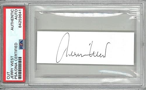 Jerry West semnat semnat tăiat PSA ADN 84259641 HOF Top 50 Laker Legend - Fotografii autografate NBA