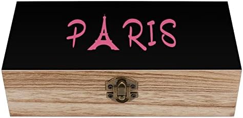 Turn Eiffel Paris Cutie de depozitare a lemnului Desktop Micile Decorative Decorative cutii de bijuterii cu capac