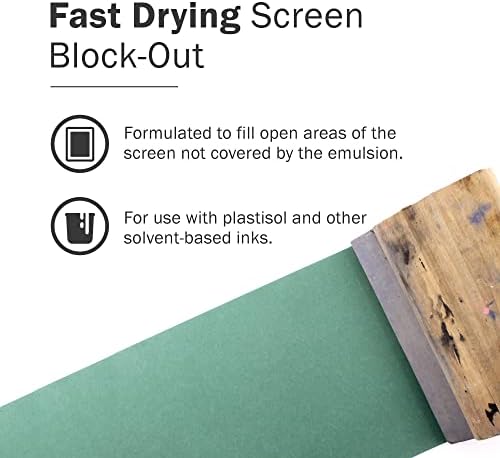 ECOTEX® Imprimarea ecranului SR Block Liquid Tape Block Out - Banda de blocare rezistentă la solvent pentru ecrane de imprimare a ecranului și emulsie foto, bandă pentru ecrane de mătase - Suport de imprimare a ecranului