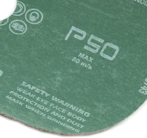 Discuri de șlefuire Forney 71655, oxid de aluminiu cu arbore de 7/8 inci, 7 inci, 50 de granule, 3 pachete