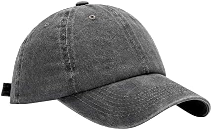 Caps de baseball unisex din bumbac, capac reglabil cu profil scăzut, bărbați pentru femei răcoroase pălărie de denim hiphop,