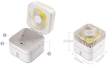 Yczdg Mini Cool Mist Umidificator USB ventilator de birou 3 Viteza vântului & amp; 7 culori lumina schimbarea Magic Cube Dimensiune