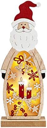 Amosfun Santa Claus Decorare de Crăciun Tabletop Decorare LED LED Up Santa Figurină Ornament Lumina de noapte pentru petreceri