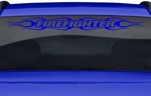 Sticky Creations Design 124 FIREFITER FLAME FLAMING FIRE APLOWILD Decal Sticker Vinil Graphic Back Back Fereastră Banner Tailgate