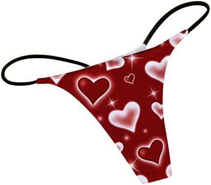 Ziua Îndrăgostiților de Ziua Valentinei Sexy pentru femei Imprimare cu inimă T-spatele chiloților obraznici slutty scăzute