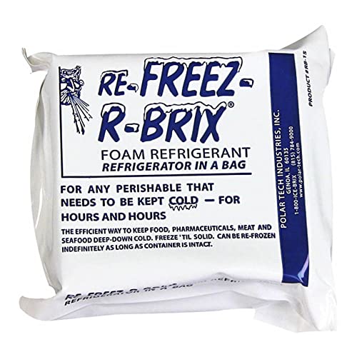 Polar Tech Re-Fre-R-R-Brix RB15 pachete frigorifice din spumă, capacitate de 15 oz