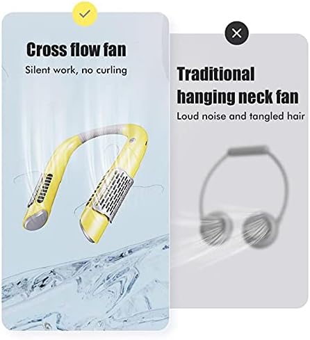LED 3 Viteza gât Fan Mini Bladeless Fan USB reîncărcabilă luminos agățat gât Fan pentru cumpărături de călătorie yubin1993