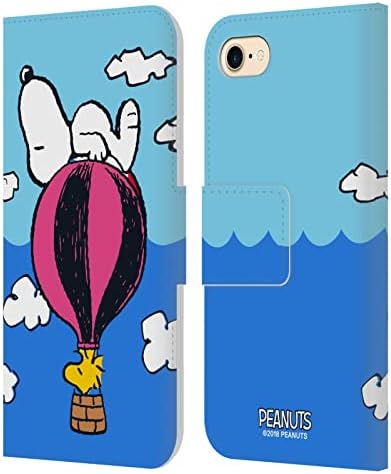 Modele de Huse pentru cap cu licență oficială Peanuts Snoopy &Woodstock balon Halfs and Laughs carte din piele portofel Husă