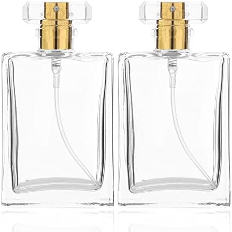 BLMHTWO sticlă de parfum reîncărcabilă din sticlă, sticle cu șurub transparent de 30 ml/1 oz atomizor Cosmetic cu ceață fină