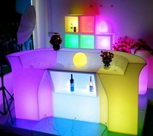 Gowe luminos telecomanda LED bar Counter, PolyDeco Bar, LED JUMBO bar masă, Rundbar reîncărcabilă LED Bartresen mobilier