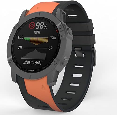 Aehon 26 22mm Quick Fit Watchband pentru Garmin Fenix ​​6x 6 Pro 5x 5 Plus 3 ore 935 Enduro Bretele silicon Easyfit cu rolul rapid cu încheietura mâinii