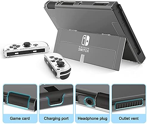 BRHE SWITCH CASĂ DOCKABLE PENTRU Nintendo Switch OLED cu protector de ecran, capac de protecție pentru comutator 2021 cu protector