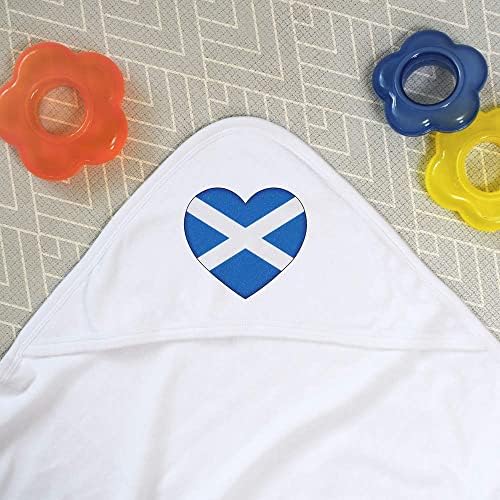 Azeeda 'Scotland Flag Love Heart' Prosop Cu Glugă Pentru Bebeluși