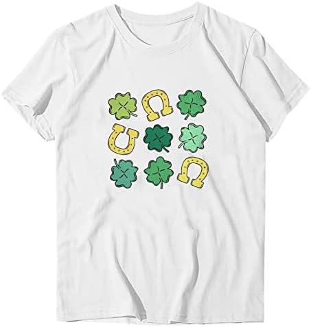 St Patrick ' s Day T-Shirt pentru femei Culoare solidă Casual O gât supradimensionate vacanță Norocos rotund