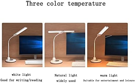 Lampa de birou YCLZNB, lampă de birou cu LED dublu, 10W, comutator tactil, trei întunecări, întunecare fără trepte, braț de