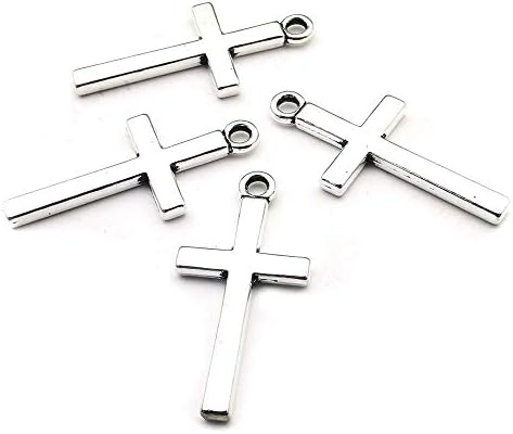 100buc 13x27mm argint mici cruce farmece pandantive margele pentru bijuterii a face crafting constatările accesoriu pentru