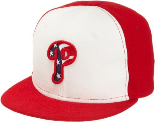 MLB Philadelphia Phillies 2011 stele și dungi 5950 șapcă pentru tineret, stacojiu / alb, 6 1/2