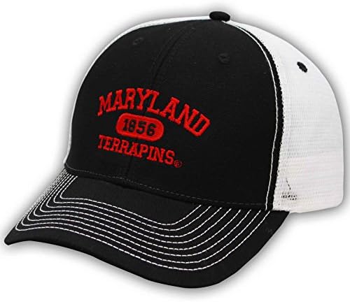 Ouray Sportswear NCAA Maryland Terrapins șapcă laterală, alb-negru