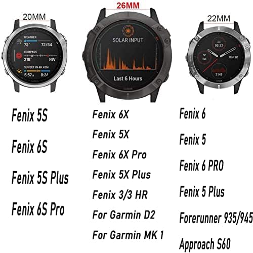 Haodee 22 26mm din oțel inoxidabil Quick Release Watchband curea de mână pentru Garmin Fenix 6x 6 Pro 5x 5 Plus 3hr D2 Delta