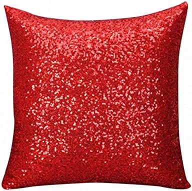 Xceihe Sequin Pillowcase Pillow Huse Pillow Home Decor pentru canapea canapea auto romantică （40cm40cm）