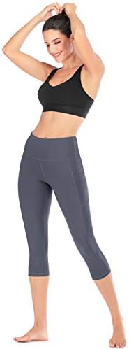 Setul de pantaloni IUGA Premium-include 1 jambiere Capri pentru femei cu buzunare 1 pantaloni scurți Biker pentru femei cu buzunare pantaloni scurți de antrenament Yoga