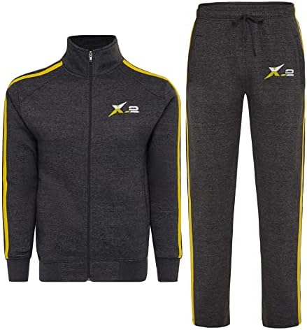 Skylinewears X-2 trasee atletice pentru bărbați 2 bucăți set antrenament încălziți costum de jogging cu fermoar complet de