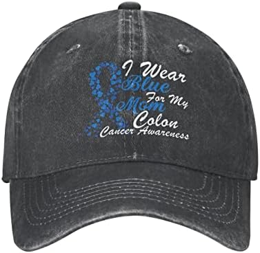 ZSixjnb Colon Cancer Cancer Bat Purtă albastru pentru Mom Womens Golf Hat Cadou