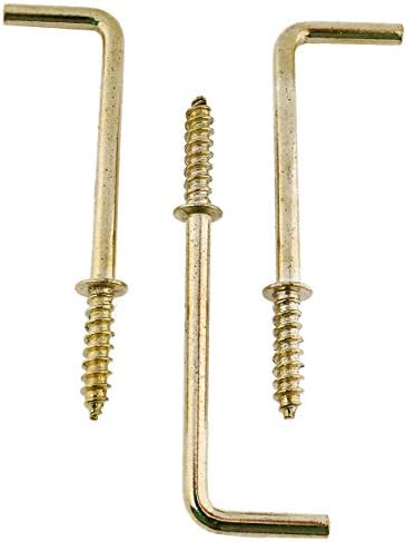 E-externe șuruburi cu unghi drept, cârlig 20pcs 2 inch Golden 7 Forme auto-tapare din oțel carbon Accesorii de fixare de unghii