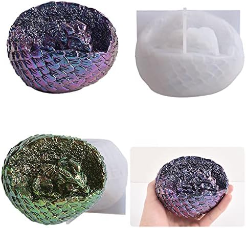 Mucegaiuri de silicon pentru rășină epoxidică, matriță de rășină pentru ouă de dragon, decorare acasă, meserii de turnare epoxidică