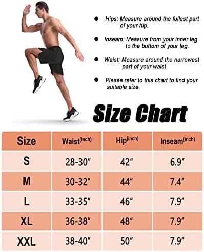 CANGHPGIN bărbați antrenament atletic rulează pantaloni scurți 7 inch usoare 2 Pack baschet sport Gym pantaloni scurți cu buzunare