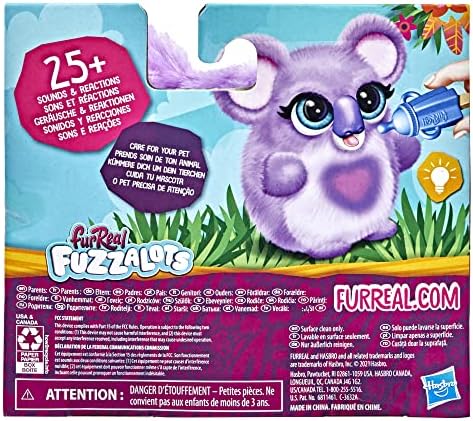 FurReal Fuzzalots Koala Interactive animatronic Color-Change Toy, animal de companie Electronic cu peste 25 de sunete și reacții,