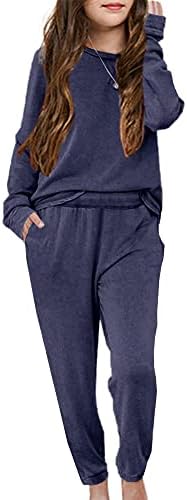 APBONDY Girls Pullover Sweatsuit Pantaje de transpirație casual set de îmbrăcăminte de tracțiune relaxate