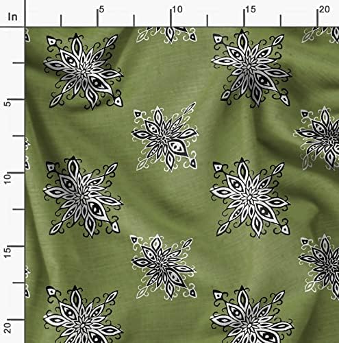 Soimoi bumbac Jersey Fabric florale bloc imprimare Fabric de curte 58 Inch Wide