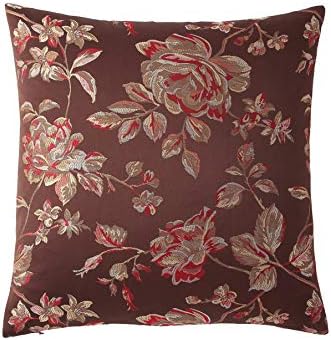 Morgan Home Home Decorative Aruncă perne de pernă Acoperiți imprimeu brodat floral pentru canapea canapea sau pat - 18 x 18