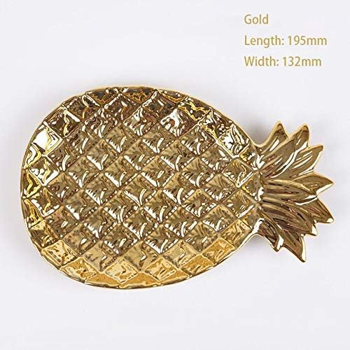XJJZS Creative Gold Gold Depozitare tavă Gold Ananas Gold Bijuterii Palet Palet Palet Placă de fructe uscate Plată de decorare