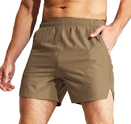 Pantaloni scurți de antrenament pentru bărbați de la Mier, pantaloni scurți ușori activi de 5 centimetri cu buzunare, uscat