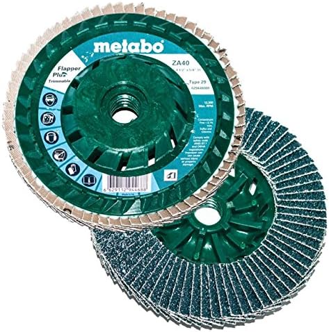Metabo 629451000 5 x 5/8 - 11 flapper Plus Trimmable Abrazives DISCURI FLAP 80 GRIT, 5 pachet