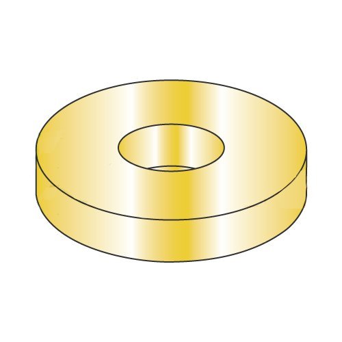 1/4 Șaiburi plate Uss/Oțel/Zinc galben/Diametru exterior: 3/4/Grosime Interval: .051 - .080