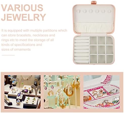 Cabilock inel pentru femei cutie mică de bijuterii de călătorie, Mini organizator de călătorie carcasă portabilă de depozitare