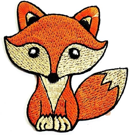 Nipitshop Patches Orange Dog Wolf Animaluri Denumitori Copii Copii Patch haine Geantă Tricou Jeans Biker Insigna Aplicație