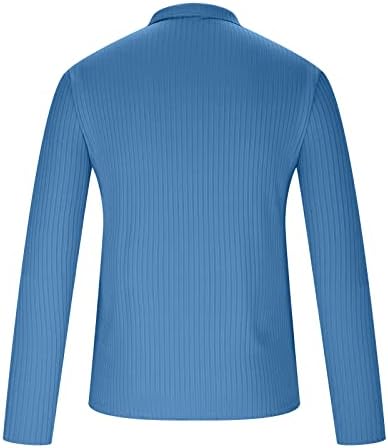 Tricouri pentru bărbați Casual Casual Solid Pullover antrenament elastic cu mânecă lungă top bluze obișnuite în plus, plus dimensiune
