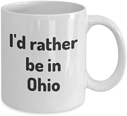 Mai degrabă aș fi în Ohio Cup Cup Călător Coworker Prieten Home State Gift Travel Cug Prezent