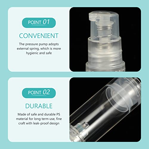 CABILOCK CLEAR SPRING BLOASTA STILL SOAP SOAP 10 PCS Transparent Vacuum Presă Sticlele de loțiune de presă Tipul de vid Loțiune