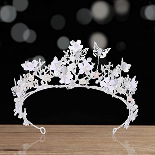 Kilshye argint coroana fluture Stras Tiara Mireasa Nunta coroana regina Costmue Bal caciula pentru femei și fete